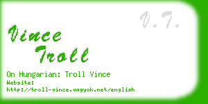 vince troll business card